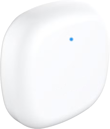 Contactless Sleep Monitor, a small radar sensor mounted above the headboard