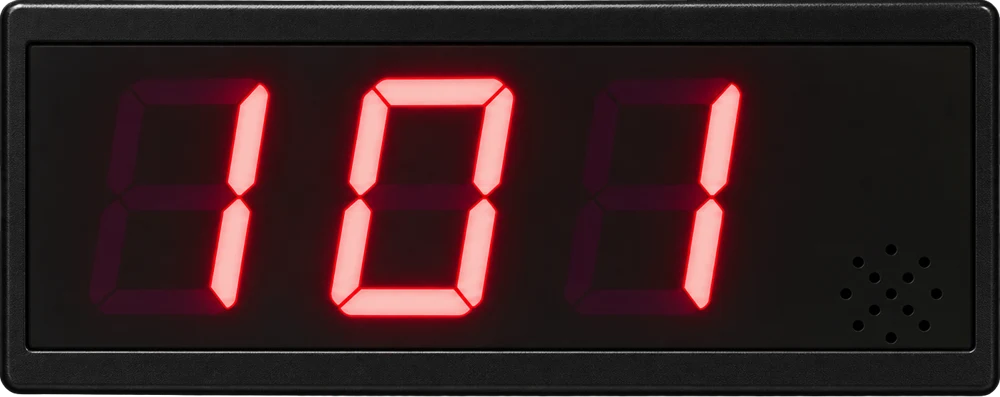 3-digit LED room number sign showing 101