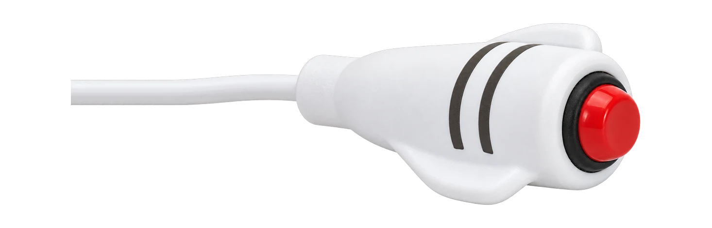 White Call Cord with red push button
